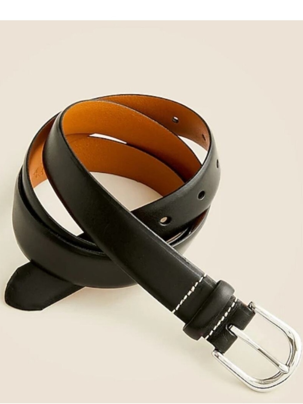 J Crew Leather Round Buckle Dress Belt